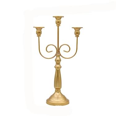 Imagem de Castiçais de casamento para candelabro, decoração de casa, castiçais, decoração romântica (D três braços)