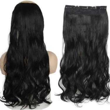 Imagem de Cabelo Aplique Tic Tac Orgânico Ondulado  65Cm Preto - Gm Hair, Preto