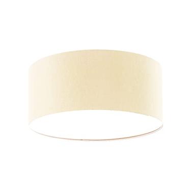 Imagem de Luminária Plafon Redondo Cúpula em Tecido 30x15 Cor:Cru5927