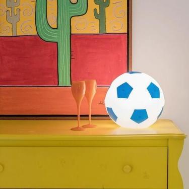 Imagem de Luminária Bola de Futebol - Branca e Azul - import