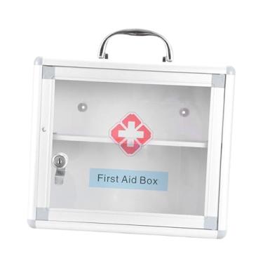 Imagem de harayaa Gabinete de primeiros socorros de primeiros socorros montados na parede com a chave de caixa de armazenamento de instalação fácil para negócios para