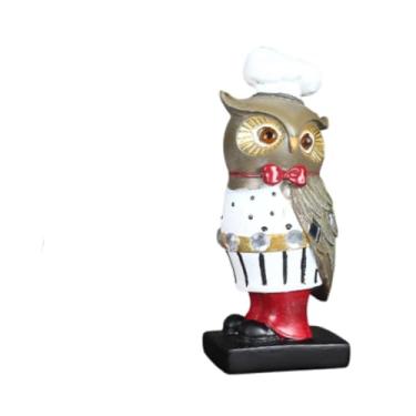 Imagem de Bothyi Estátua de Owl Animal Sculpture Retro Design Decoration Fture for Office Birds Lover Porch Patio Bookshelf, S