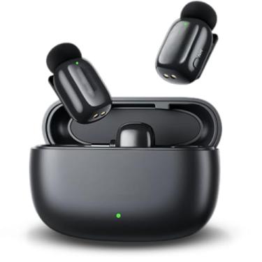 Imagem de Microfone de Lapela Sem Fio para Transmissão Ao Vivo do YouTube, Mini Microfone Bluetooth Com Cancelamento de Ruído Com Caixa de Carregador, Microfone Minúsculo Portátil para