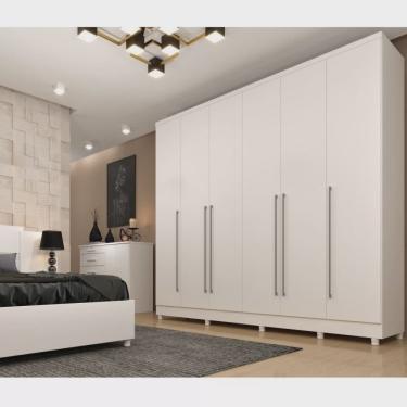 Imagem de Quarto de Casal Roupeiro 6 Portas Portugal com Pés, Cama Casal Queen, Cabeceira e Cômoda 5