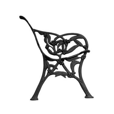 Imagem de Par Pé de Banco Praça Jardim Decoração Café Ferro Fundido