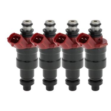 Imagem de Partuto 4 peças No. G60913250 Injetor de combustível para Mazda B2600 2.6 1991-1993 Substituição do bocal de combustível correspondente ao fluxo do motor do carro