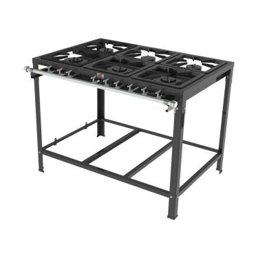 Imagem de Fogao 6 Queimadores 3 Simples 3 Duplos Pmsd-63 S/forno - Progas