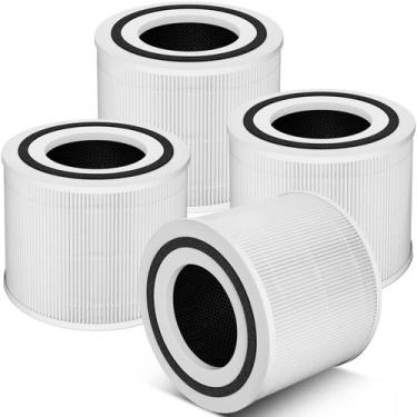 Imagem de Pacote de 4 filtros purificadores de ar True HEPA 14 240 para Puroair 