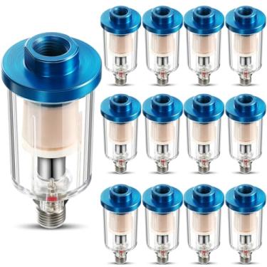 Imagem de Mudder 10 peças de filtro de ar comprimido separador de óleo de água 1/10.2 cm NPT filtro de aerógrafo separador de umidade para encaixe de compressor de linha de ar, 90 PSI