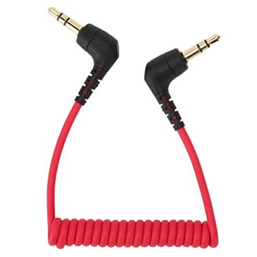 Imagem de Cabo Enrolado de 20-50 Cm 3,5 Mm TRS para TRS, Som HiFi, Bloqueio de Ruído, Compatível Com, Rode, Telefone Ios, DSLR, Filmadora, Cobre Sem Oxigênio