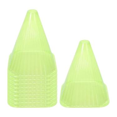 Imagem de Ioensy 10 peças cloches de jardim para plantas sino jarra cloches ao ar livre mini proteção contra estufa contra, geada, sino de tampas de planta, Transparente Amarelo, 23cmx19cm