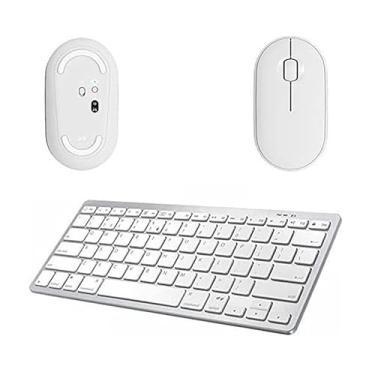 Imagem de BDNET, Mouse E Teclado Bluetooth Para tablet Air 5 10,9 2022 Branco