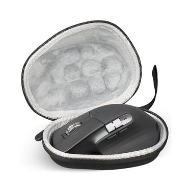 Imagem de RISETECH Capa rígida para mouse de viagem compatível com Logitech MX Master 3S / 3, bolsa de transporte para mouse sem fio para computador Master 2S – com clipe e cordão