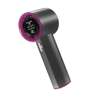 Imagem de Ｂｅｓｇａ Fã de mão de mão 100 velocidades Mini fã ajustável Fan de refrigeração de ar pessoal Display Digital para escritório, esportes ao ar livre, Preto