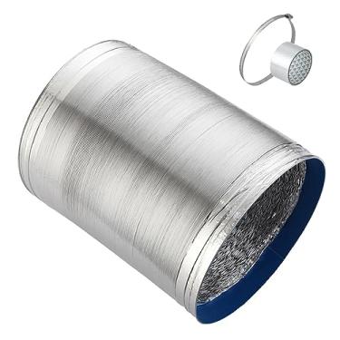 Imagem de Ventiladores extratores, mangueira de secadora de alumínio flexível com braçadeiras, duto resistente ao calor para secadores, exaustores, 1,5 m-5 m, Ø80-200 mm (150 mm 1,5 m)