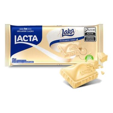 Imagem de Kit c/ 4 barra Chocolate Branco Laka 80g - Lacta