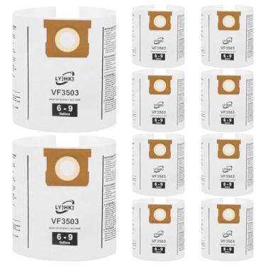 Imagem de Pacote com 10 sacos rígidos VF3503 Shop Vac para aspiradores de pó úmidos e secos Ridgid de 5-10 galões, substituição de sacos de vácuo Ridgid para WD5500, VAC5000, WD0670, WD6425, HD0918, WD0970