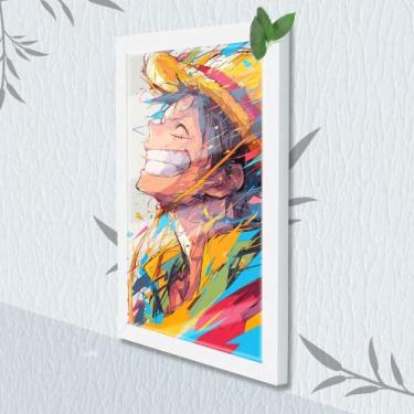 Imagem de Quadro Decorativo One Piece Pop Art + Vidro 33x25 Sala Estar - Estação