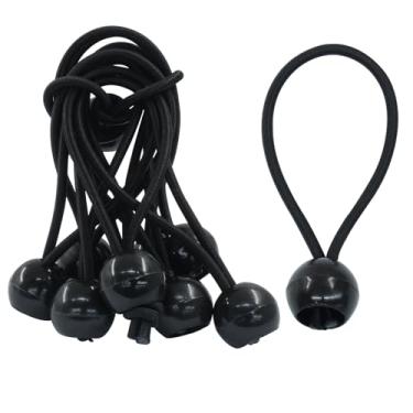 Imagem de Zorfeter 50 peças de cordas elásticas duráveis de 10 cm, bolas elásticas resistentes a UV para amarrar com segurança, cordões elásticos resistentes para abrigos ao ar livre, acampamento e carga