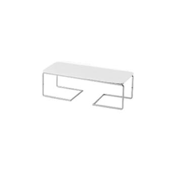 Imagem de Suporte para Bolo Suporte para bolo de ferro forjado, prato de cerâmica branca, forma para cupcake, lanches, prato de sobremesa, suporte para exposição Suporte para Sobremesa(Silver,Pequeno)