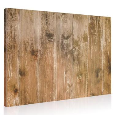 Imagem de QUEENLINK Quadro magnético apagável a seco, quadro magnético decorativo de 61 cm x 45 cm para parede, placa magnética branca para exibição, placa de madeira marrom