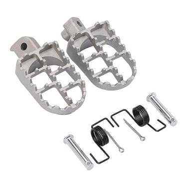 Imagem de Goofit 8 mm Apoio de pé de alumínio para 50cc 70cc 90cc 110cc 125cc Taotao Dirtbike Silver Motocross MX Pé PT-PW50 PW80 TTR90 (1981-2012) Pit Bike