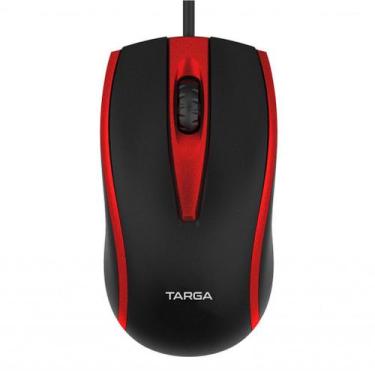 Imagem de Mouse Óptico USB com Fio 1200 DPI Targa M50 Vermelho