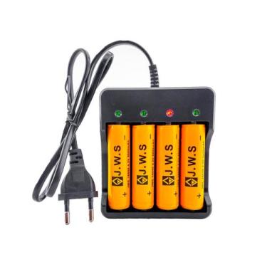 Imagem de Mega Top Carregador Quadruplo JWS + 4 Baterias Ultra chip jws Gold now