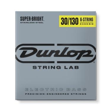 Imagem de Cordas de baixo super brilhantes Dunlop DBSBS30130, aço inoxidável, médio, 0,030-.130, 6 cordas/conjunto