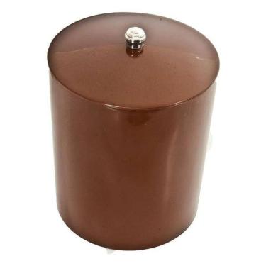 Imagem de Lixeira Colorida Cozinha Escritorio Banheiro 5L - Marrom