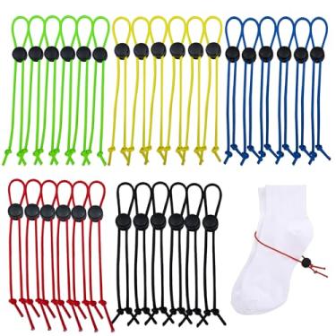 Imagem de Huakaile 30 peças de 5 cores de clipes de meia para máquina de lavar roupa e máquina de lavar roupa, suporte elástico para roupa suja, organizador de meias emparelhadas