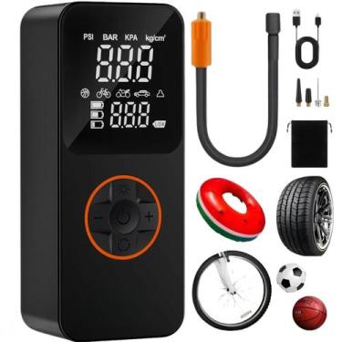 Imagem de Calibrador Portátil Mini Compressor Bateria Pneu Bomba De Ar - 3EX
