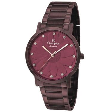 Imagem de Relógio Champion Feminino Flor Marrom Cn25878v