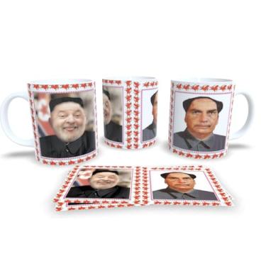Imagem de Caneca Lula e Bolsonaro Estilo Coreano – Porcelana Criativa e Divertida (Mod.3)
