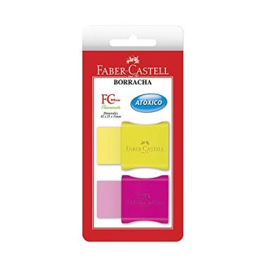 Imagem de Faber-Castell SM/107024F FC Max Fluorescente - Borracha com Cinta Plástica, Cores Sortidas Neon