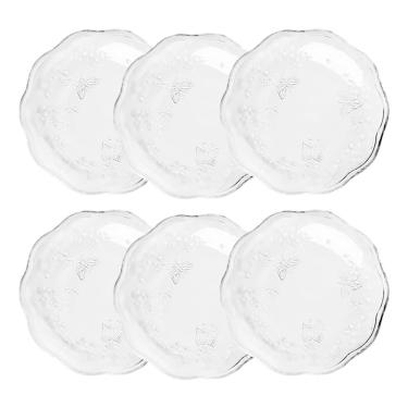 Imagem de Conjunto 6 Pratos Sobremesa New Butterfly Cristal 20cm 220863 - Lyor