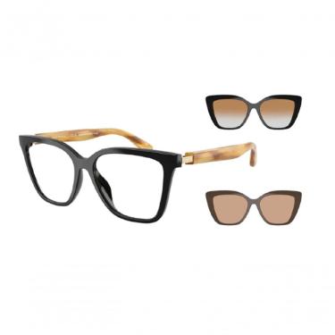 Imagem de Armação Óculos De Grau Clip On Empório Armani Ea4254u 6269-1w 54