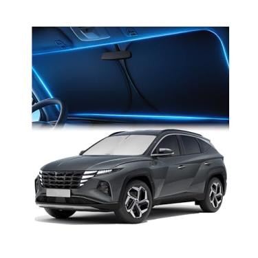 Imagem de Para-brisas para Hyundai Tucson 2022 2023 2024 2025 - Tecnologia inovadora sem passagem de luz, recorte espelhado, bloqueia 99% dos raios UV, resistente ao desbotamento, para-sol Tucson fácil de
