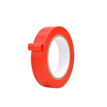 Imagem de Fita de marcação de vinil MAT vermelha – 2,54 cm x 36 jardas. Para marcação de piso de segurança (academia, restaurantes, armazém), emenda de pista de dança, riscas de carros e barcos