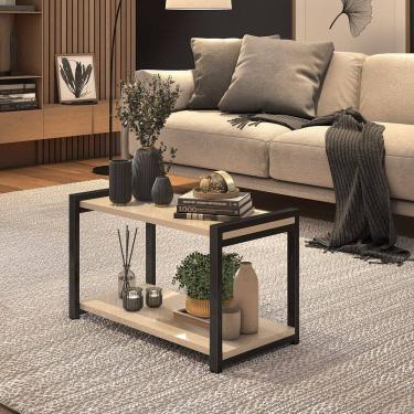 Imagem de Mesa De Centro Isis Retangular Para Sala Estilo Industrial