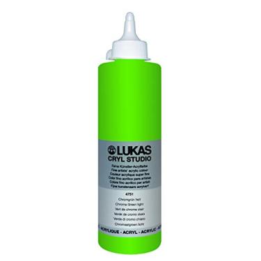 Imagem de LUKAS CRYL Studio Artists Tinta de alta concentração de pigmento - Garrafa de 500 ml - Luz verde cromada
