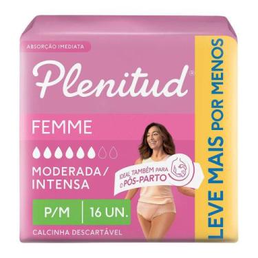Imagem de Roupa Íntima Plenitud Femme Tamanho P/M 16 Unidades, 1 pacote, 16, P/M