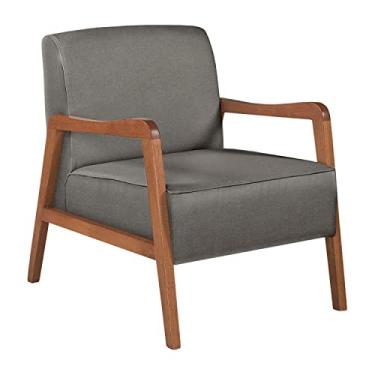 Imagem de Poltrona Kayla em Linho Agarb Decor Cor:Linho Cinza