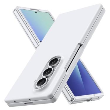 Imagem de YSLBWLE Capa para Samsung Galaxy Z Fold 7, fina e de grau militar, capa protetora rígida à prova de choque PC (branca) 20-zfold7-04