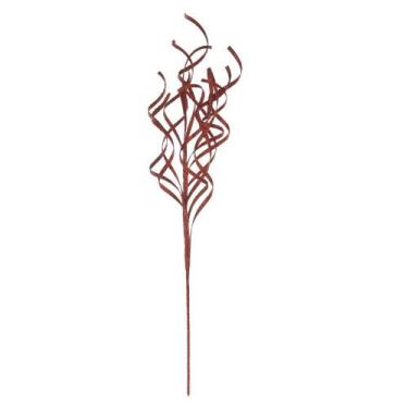 Imagem de Galho Natalino Glitter Vermelho 85cm Decoracao Natal - Florarte