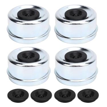 Imagem de Keenso Trailer Axle Dust Cap, 4PCS 2.72in Roda Rolamento Poeira Cap Cromado Aço Carbono para a Maioria 7000-8000 Lb Dexter EZ Lube Standards Eixos