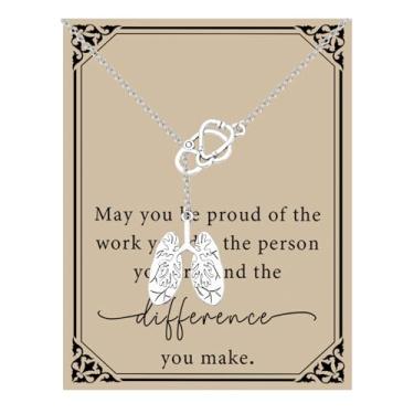 Imagem de SEIRAA Colar de terapeuta respiratório, presentes de especialista em pulmão, presentes de semana para pneumologista, RT, presente de enfermeira, 1, Aço inoxidável, Sem Pedra Preciosa