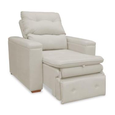 Imagem de Poltrona Do Papai Retrátil Confortável Reclinável Suede Onix - SRJ Móv