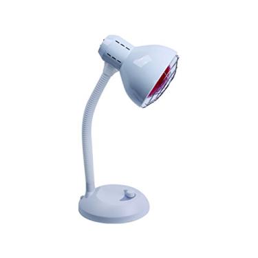 Imagem de Lâmpada de aquecimento térmico infravermelho compacta para mesa com botão de cor branca tipo de ajuste com rolo de massagem 3D Elitzia ETH3153