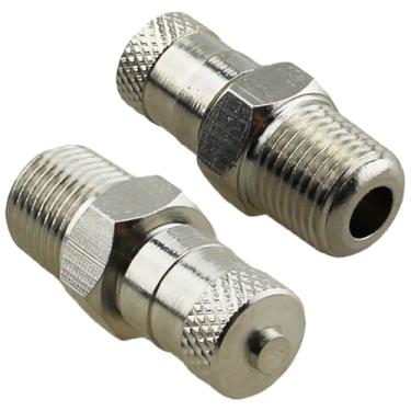 Imagem de TAODAN 2 peças 1/20.3 cm BSPT BSP PT válvula cilíndrica de encaixe universal compressor de ar com rodas 35 BAR 500 PSI válvula de absorção de choque para compressor de ar tanque e rodas de caminhão